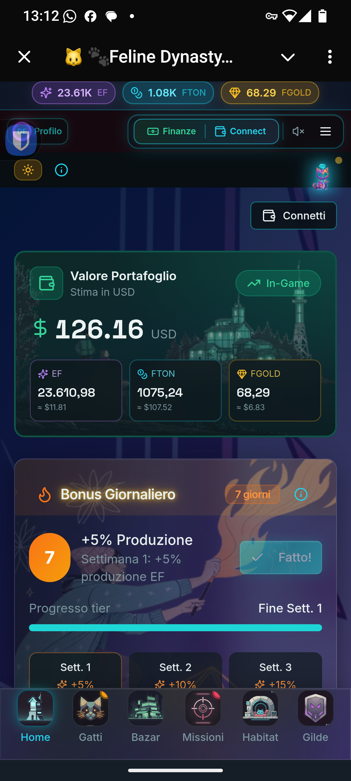 Home - Portfolio Value $126 USD